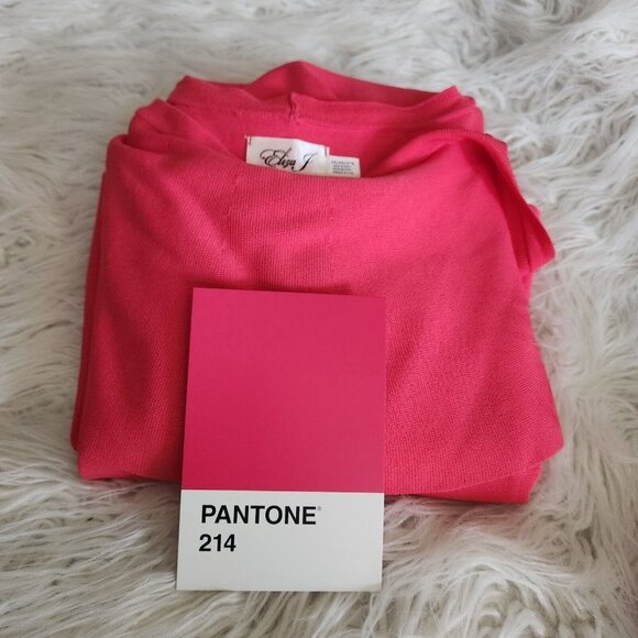 Eliza J Off the Shoulder Dress Plus Size 3X Magenta Ruffle Fit & Flare Midi - Picture 8 of 14